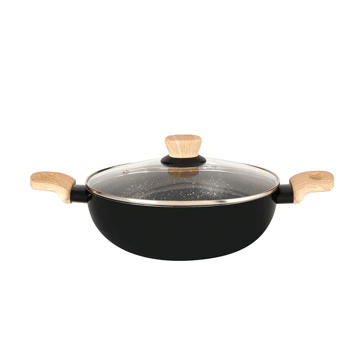 Bellini Plus Aura 5-Layer Non-Stick Kadai – Even Heating, Induction & Gas Stove Compatible