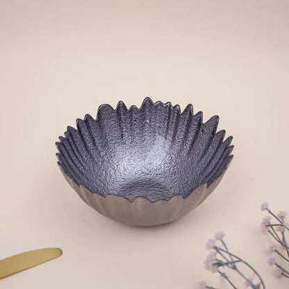 Tachiso Hamino 610 ml Grey Serving Bowls – Premium Glass Bowl Set of 2