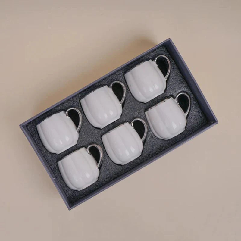 Tachiso Magina 180 ml Green Ceramic Tea & Coffee Cups – Set of 6