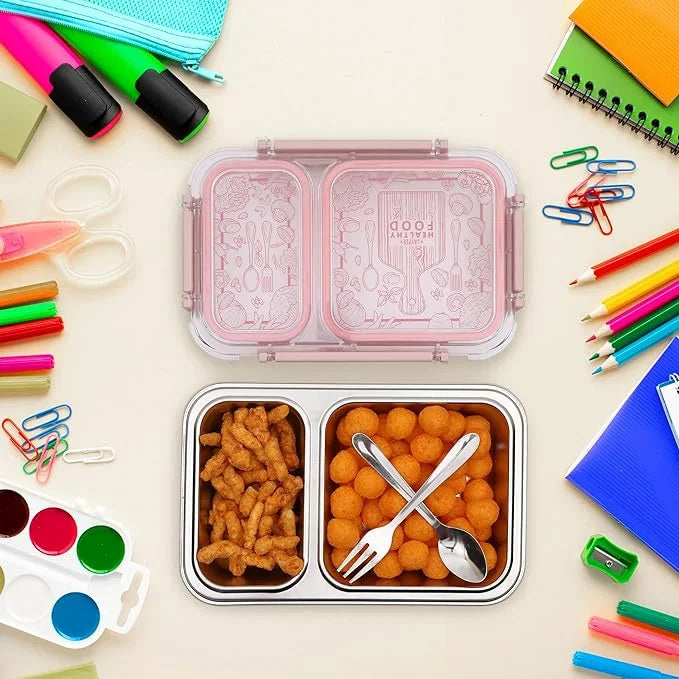 Jaypee Double Cavity Stainless Steel Insulated Lunch Box, BPA Free Tiffin for School, Office & Travel
