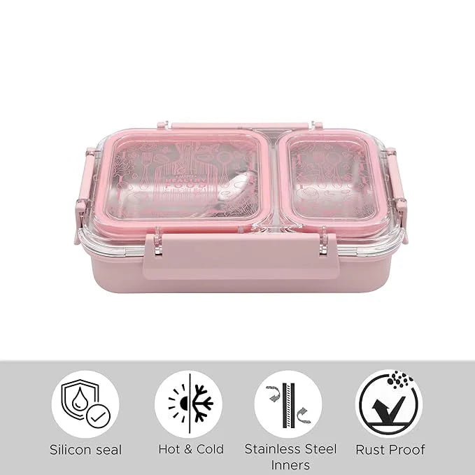 Jaypee Double Cavity Stainless Steel Insulated Lunch Box, BPA Free Tiffin for School, Office & Travel
