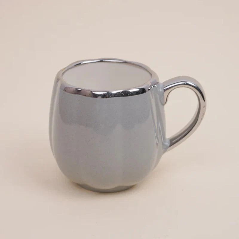 Tachiso Magina 180 ml Grey Porcelain Tea & Coffee Cups – Set of 6