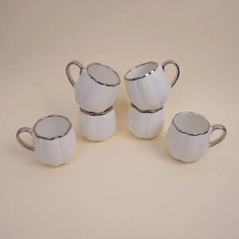 Tachiso Magina 180 ml Green Ceramic Tea & Coffee Cups – Set of 6