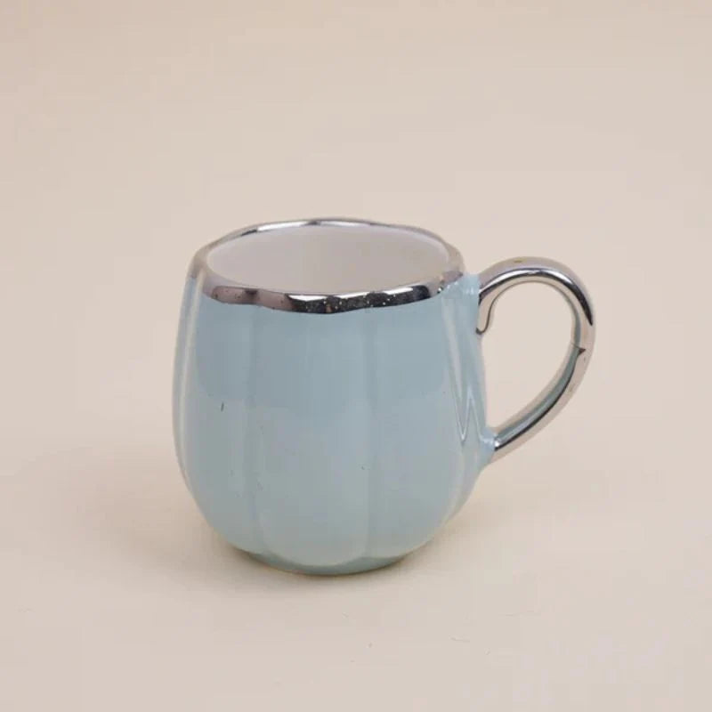 Tachiso Magina 180 ml Blue Porcelain Tea & Coffee Cups – Set of 6