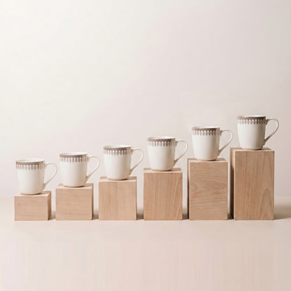 Leaf Crown Premium Ceramic Mug Set (6 Pieces)