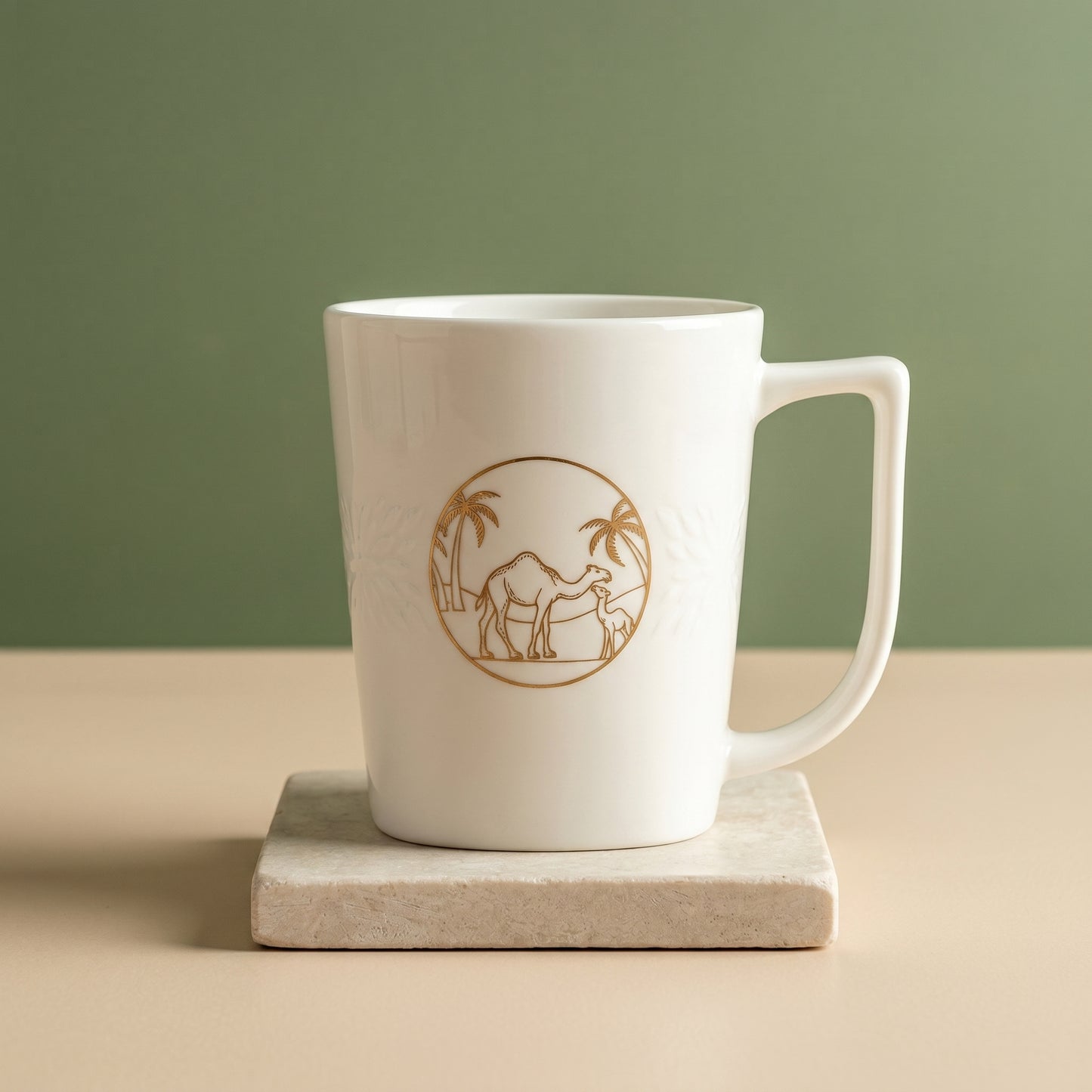 Premium Ceramic Coffee Mug Set of 6 – Camel Desert Design