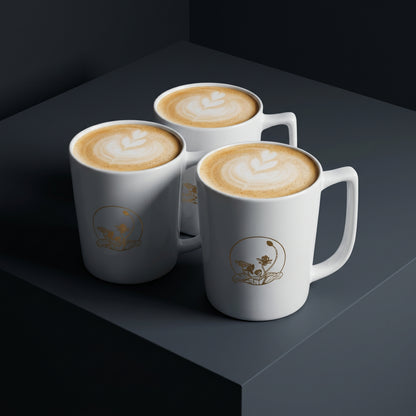 Premium Ceramic Coffee Mug Set of 6 – Lotus Floral Design