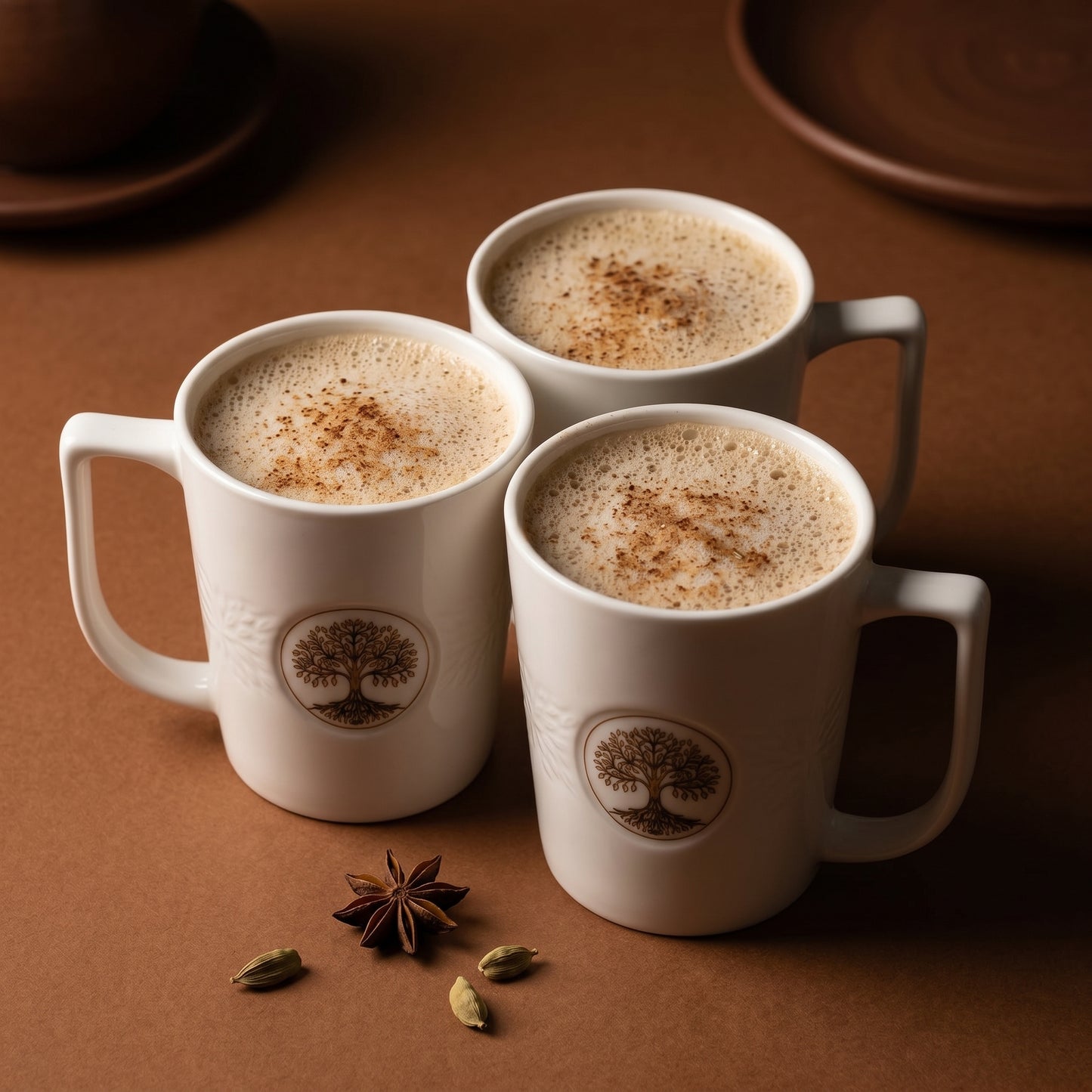 Premium Ceramic Coffee Mug Set of 6 – Tree of Life Design