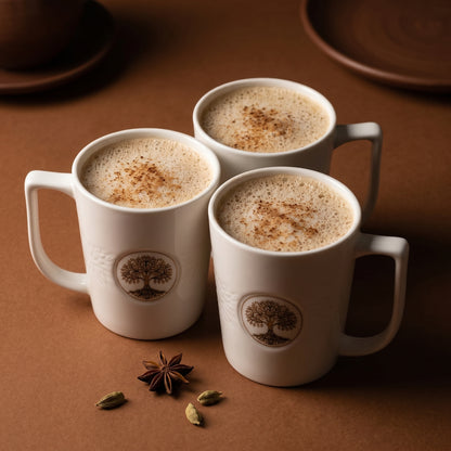 Premium Ceramic Coffee Mug Set of 6 – Tree of Life Design