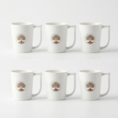Premium Ceramic Coffee Mug Set of 6 – Tree of Life Design