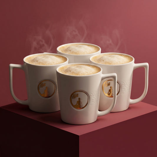 Serenity Tree Premium Ceramic Mug Set (6 Pieces)