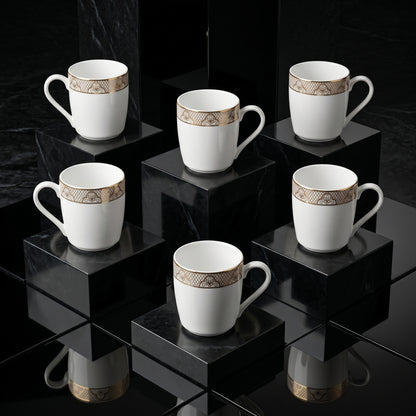 Imperial Crest Ceramic Mug Set (Set of 6)