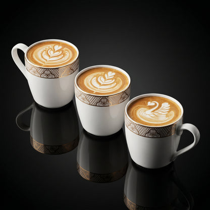 Imperial Crest Ceramic Mug Set (Set of 6)