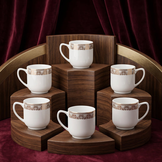 Regal Heritage Ceramic Mug Set (Set of 6)