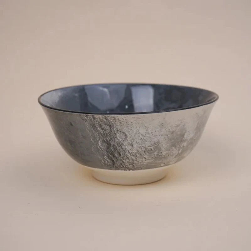 achiso Bruva 600 ml Grey Ceramic Bowls – Premium Serving Bowl Set of 2