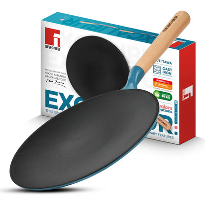 Excalibur Cast Iron Roti Tawa 26cm | Induction & Gas Compatible