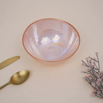 Tachiso Alito 620 ml Peach Glass Bowls – Set of 2 | Premium Serving Bowls