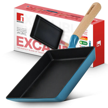 Excalibur Cast Iron Square Pan 23x18cm | Induction & Gas Compatible