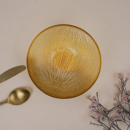 Tachiso Vemi 620 ml Gold Glass Serving Bowls – Premium Set of 2