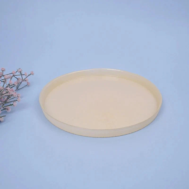 Tachiso Arna Yellow Dinner Plates – Premium Glass, Set of 2