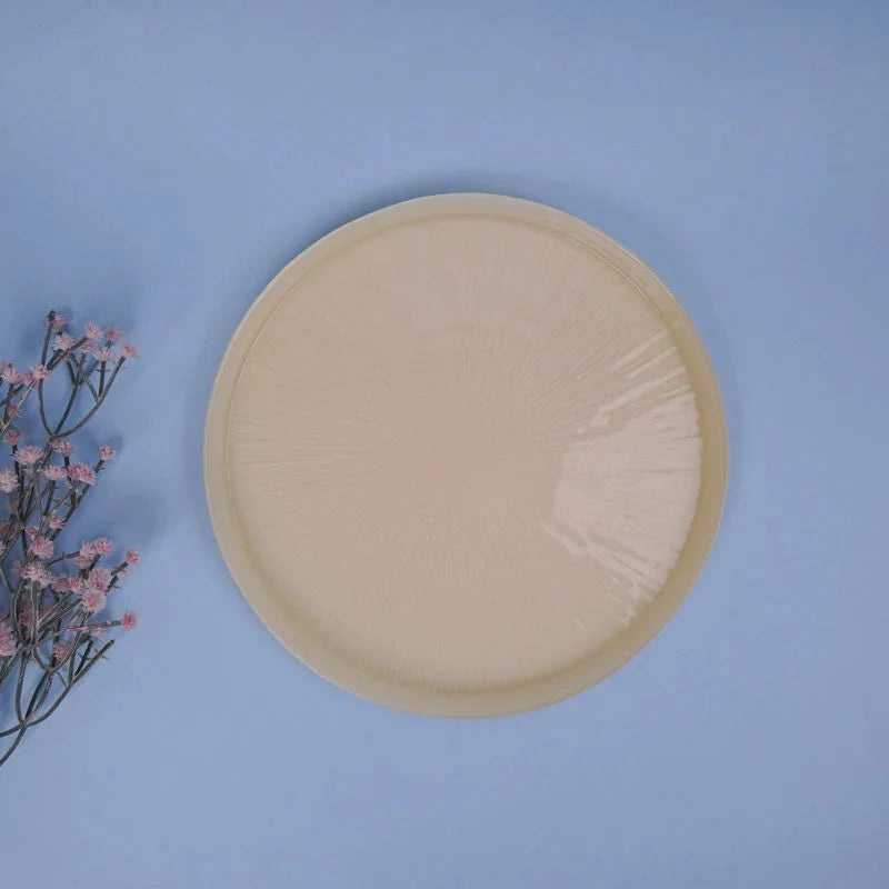 Tachiso Arna Yellow Dinner Plates – Premium Glass, Set of 2