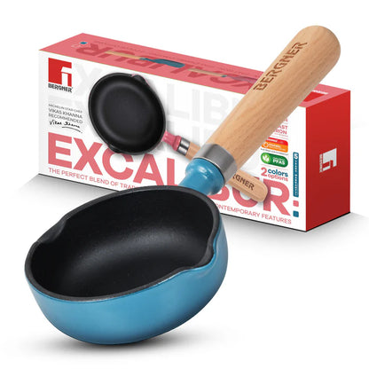 Excalibur Cast Iron Tadka Pan 12cm (200ml) | Induction & Gas Compatible