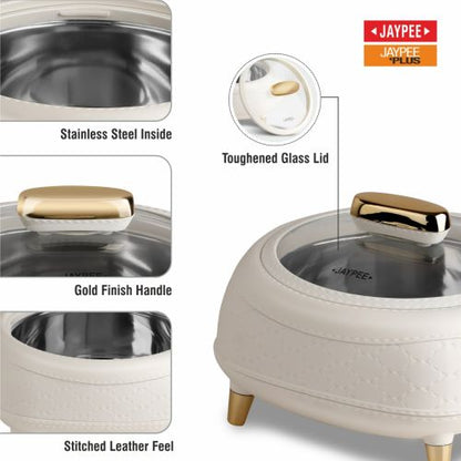 Jaypee Kingston Klass Insulated Casserole Set (3 Pcs) | PU Insulation | Stainless Steel Inner | Keeps Food Hot & Fresh