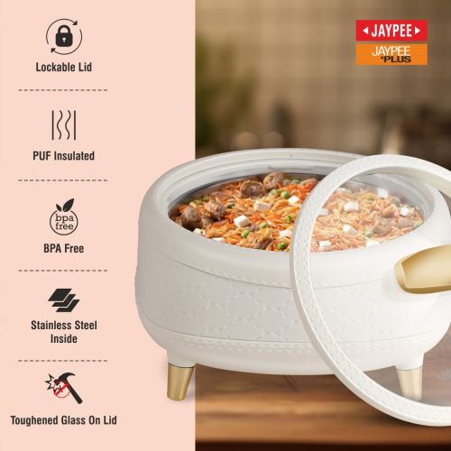 Jaypee Kingston Klass Insulated Casserole Set (3 Pcs) | PU Insulation | Stainless Steel Inner | Keeps Food Hot & Fresh