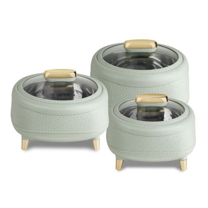 Jaypee Kingston Klass Insulated Casserole Set (3 Pcs) | PU Insulation | Stainless Steel Inner | Keeps Food Hot & Fresh
