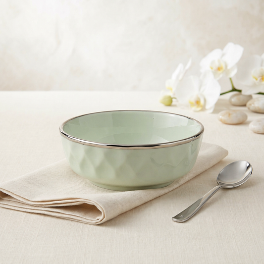 Tachiso Minimal Sage Green Bowl Set – Premium Ceramic Serving Bowls (Set of 6)