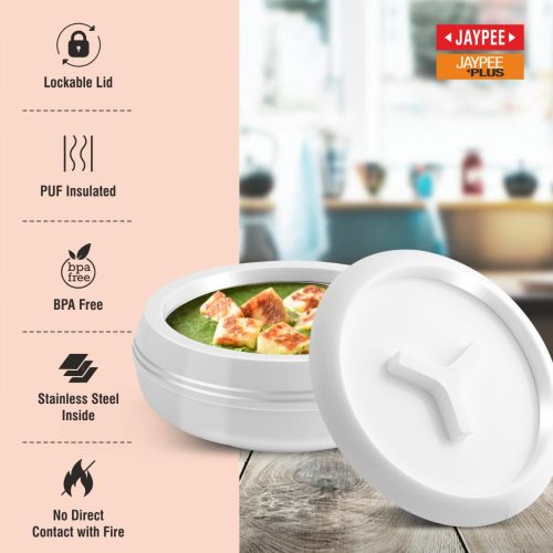 Teen Bhoj Super Casserole Set (1200ml, 1500ml, 2500ml) | Insulated Hot Case Set