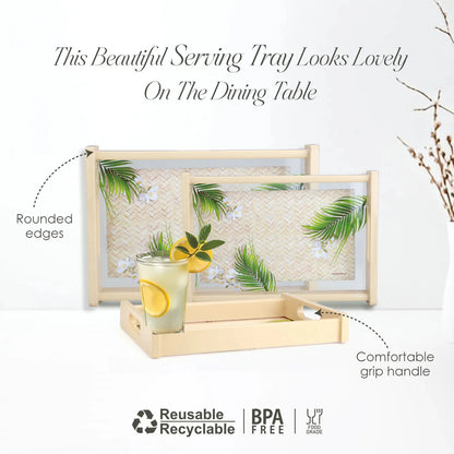 Banquet Serving Tray Set of 3 – Designer Serving Trays for Kitchen & Dining | Small, Medium & Large