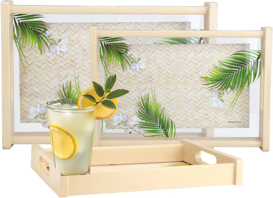 Banquet Serving Tray Set of 3 – Designer Serving Trays for Kitchen & Dining | Small, Medium & Large