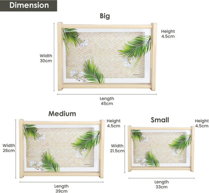 Banquet Serving Tray Set of 3 – Designer Serving Trays for Kitchen & Dining | Small, Medium & Large