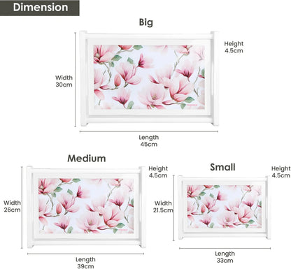 Banquet Serving Tray Set of 3 – Designer Serving Trays for Kitchen & Dining | Small, Medium & Large