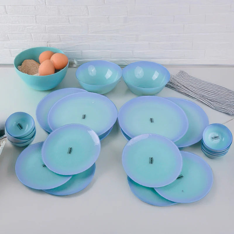 Agiya Elegant Blue Dinner Set – Complete 26-Piece Dining Set