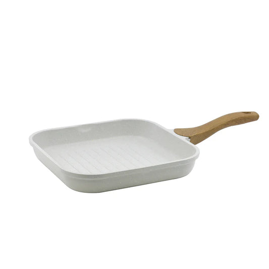 Naturally Cast Aluminum 26 cm Grill Pan – Even Heating, Induction & Gas Stove Compatible
