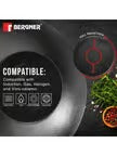 Black Cast Iron Kadhai | Pre-Seasoned Deep Kadhai | Even Heat Distribution