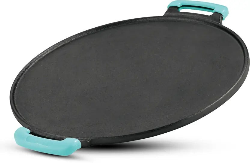 Eco Cast Iron Dosa Tawa 30 cm | Double Handle Flat Tawa | Induction Ready