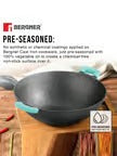 Black Cast Iron Kadhai | Pre-Seasoned Deep Kadhai | Even Heat Distribution