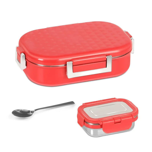 JAYPEE 650 ml Insulated Lunch Box – Stainless Steel Airtight Snapsteel Tiffin, Spillproof with Silicon Seal, BPA Free