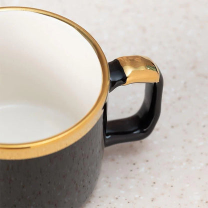 Luxury Black Porcelain Tea Cup Set of 6 – Yuna Collection
