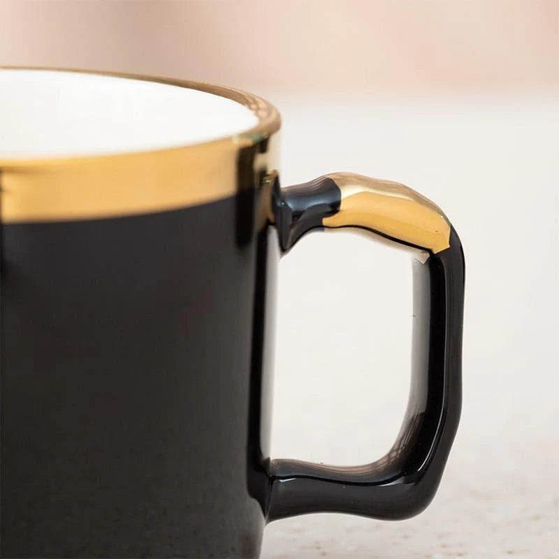 Luxury Black Porcelain Tea Cup Set of 6 – Yuna Collection