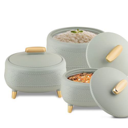 Jaypee Kingston Insulated Casserole Set (3 Pcs) | Stainless Steel Inner | PU Insulation | Hot Food Storage | 1.5L, 2L & 2.5L