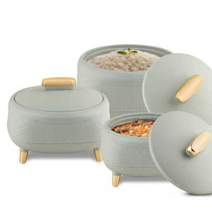 Jaypee Kingston Insulated Casserole Set (3 Pcs) | Stainless Steel Inner | PU Insulation | Hot Food Storage | 1.5L, 2L & 2.5L