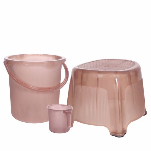 Lucent 3-Piece Bathroom Set * 2Pcs  Multicolour (Total 6 pcs)