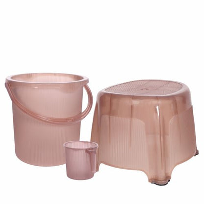Lucent 3-Piece Bathroom Set * 2Pcs  Multicolour (Total 6 pcs)