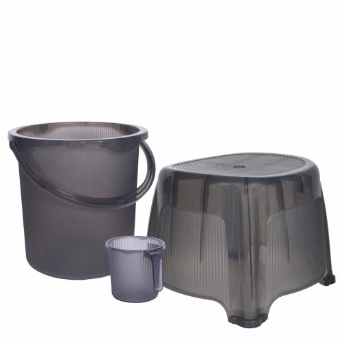 Lucent 3-Piece Bathroom Set * 2Pcs  Multicolour (Total 6 pcs)