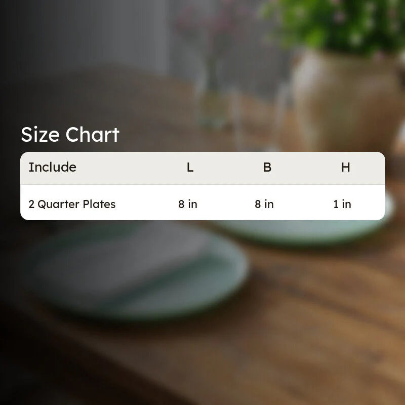 Arna Aqua Glass Dinner Plate Set – Set of 2 Elegant Plates